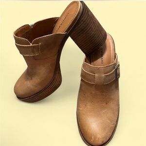 Lucky Brand Brown Leather Mules